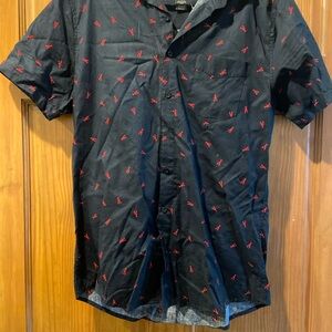 Men’s Brooklyn Navy Blue Men's Shirt with Red lobsters 🦞 or crawfish 🦞